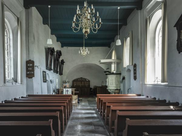 Overzicht van het interieur naar het oosten